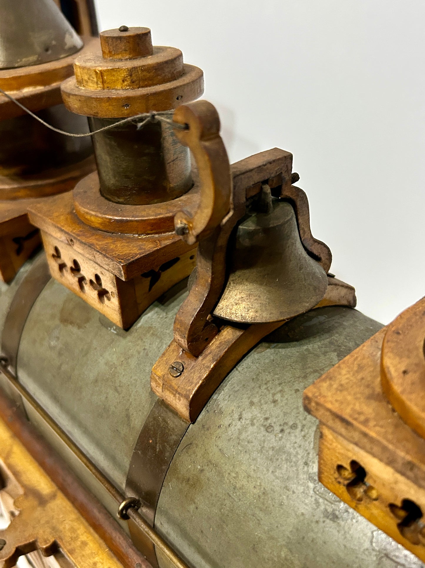 ANTIQUE FRETWORK LOCOMOTIVE CLOCK
