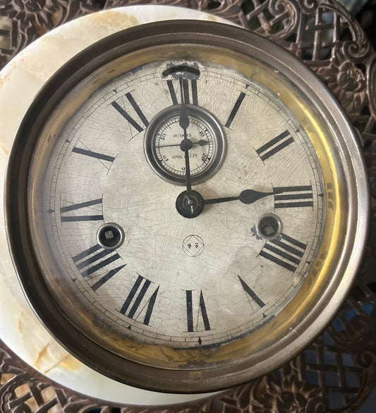 ANTIQUE SHIPS BRASS SETH THOMAS CLOCK