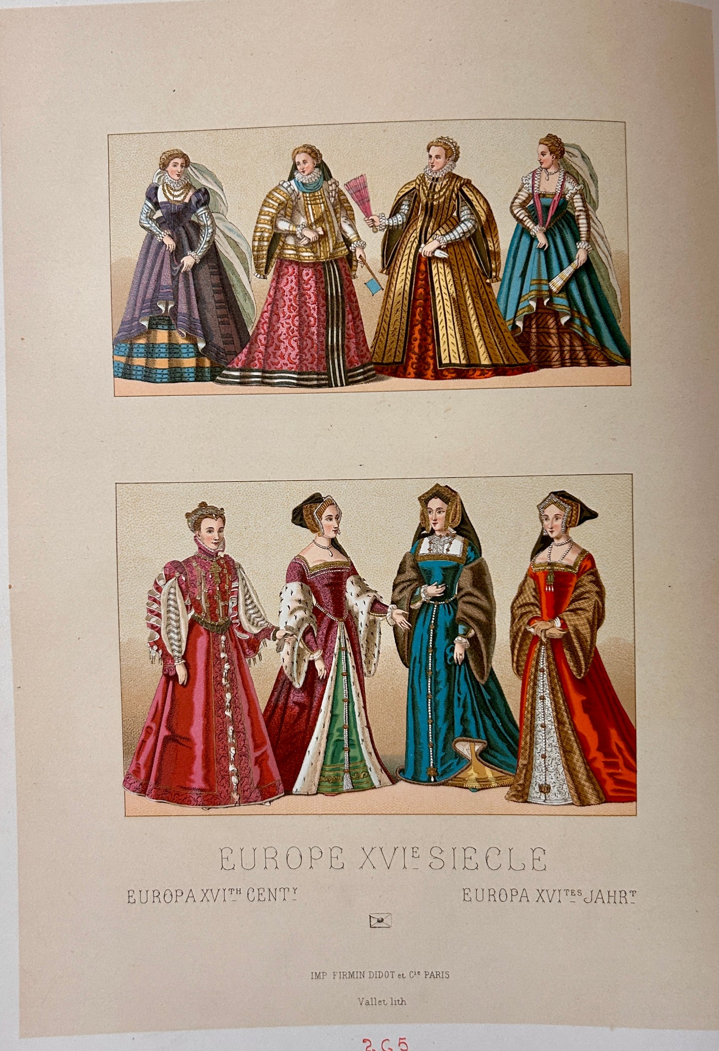 LE COSTUME HISTORIQUE RARE LARGE FOLIO SIX VOLUME 1888 SET OF CHROMOLITH0GRAPHS