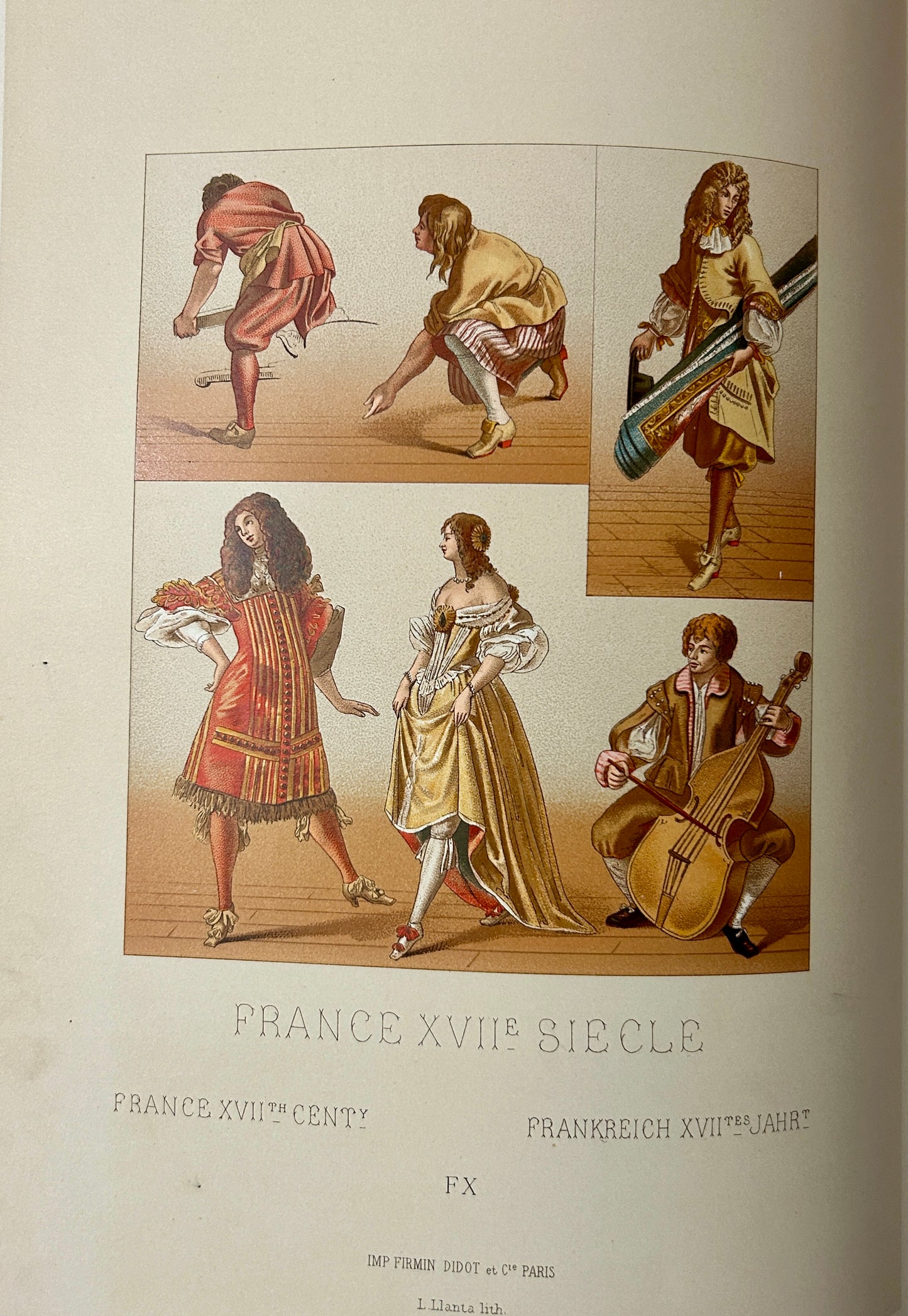 LE COSTUME HISTORIQUE RARE LARGE FOLIO SIX VOLUME 1888 SET OF CHROMOLITH0GRAPHS