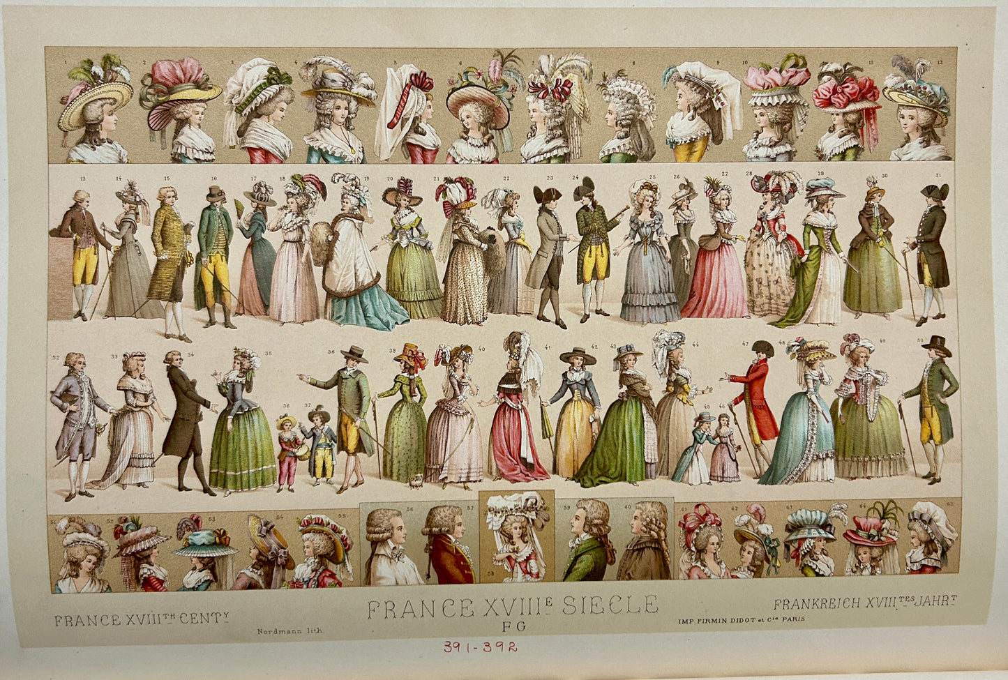 LE COSTUME HISTORIQUE RARE LARGE FOLIO SIX VOLUME 1888 SET OF CHROMOLITH0GRAPHS