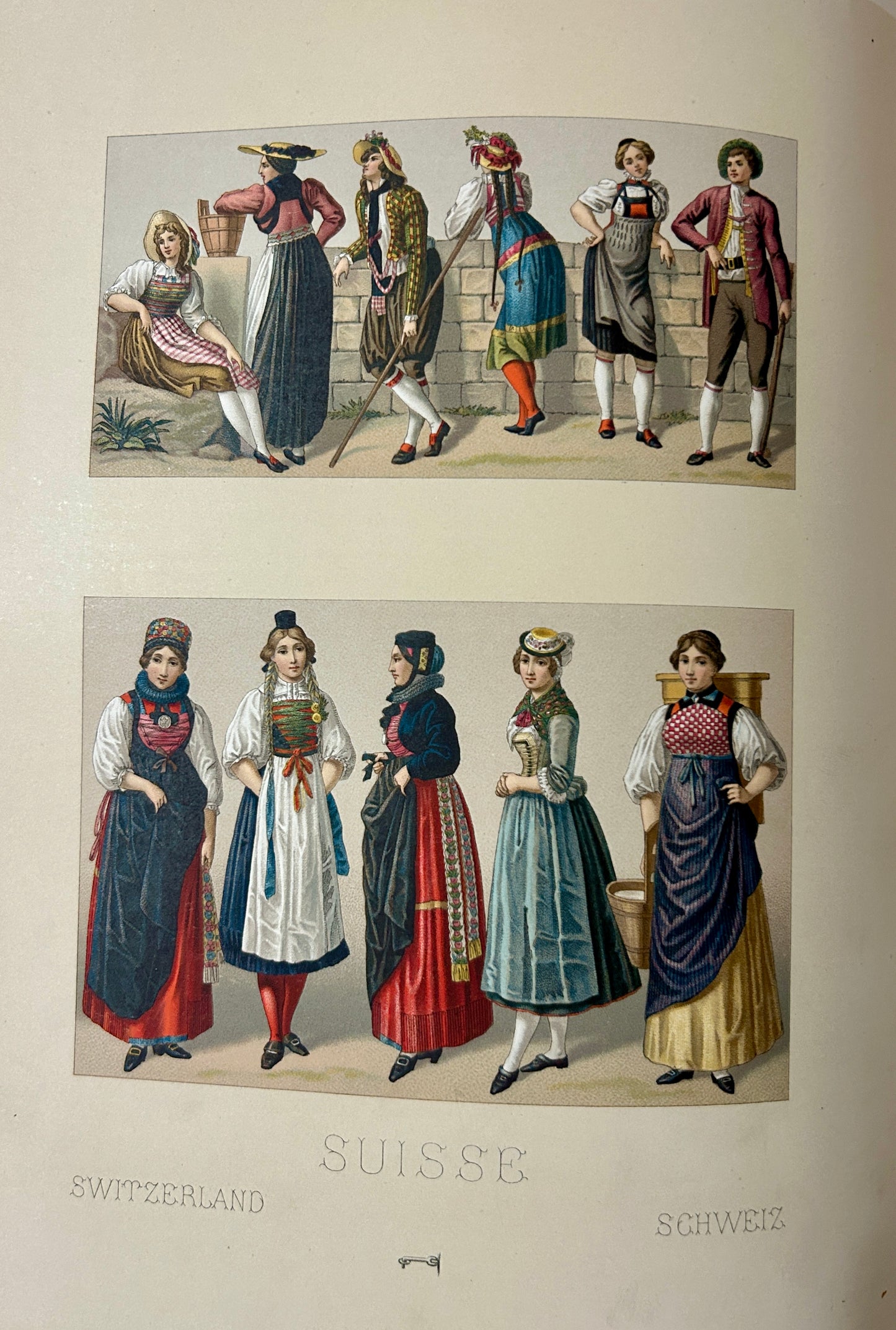 LE COSTUME HISTORIQUE RARE LARGE FOLIO SIX VOLUME 1888 SET OF CHROMOLITH0GRAPHS