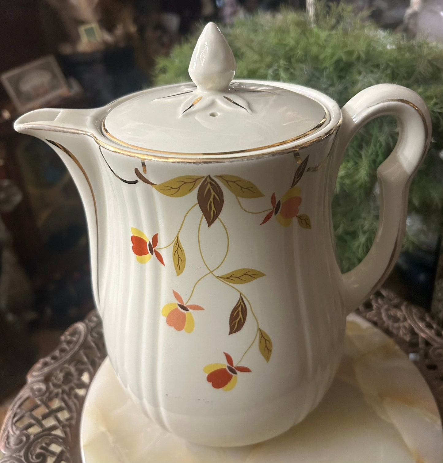 AUTUMN LEAF JEWEL T PATTERN 10" COFFEE POT WITH DRIP MAKER //SOAD SOLD