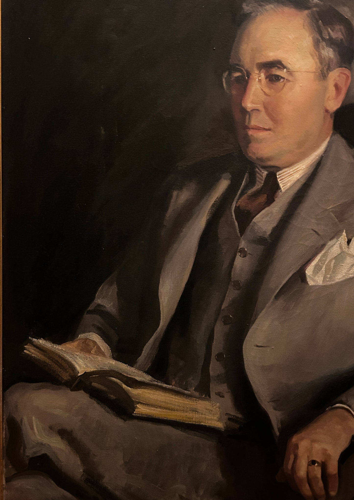 CLAUDE MONTGOMERY 1912-1990 PORTLAND MAINE ARTIST PORTRAIT OF ROBERT FERGUSON OF LINCOLN NEBRASKA