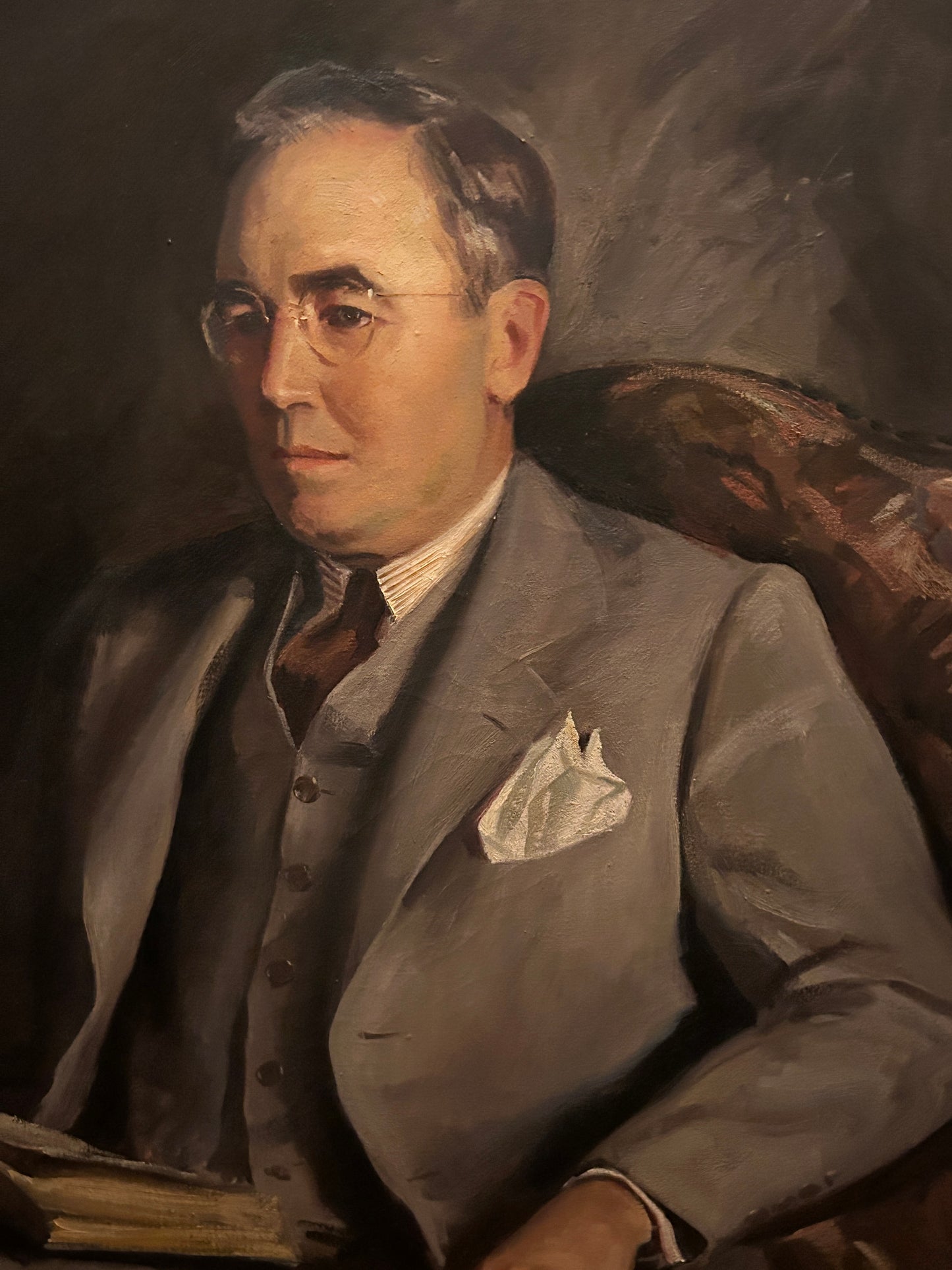 CLAUDE MONTGOMERY 1912-1990 PORTLAND MAINE ARTIST PORTRAIT OF ROBERT FERGUSON OF LINCOLN NEBRASKA