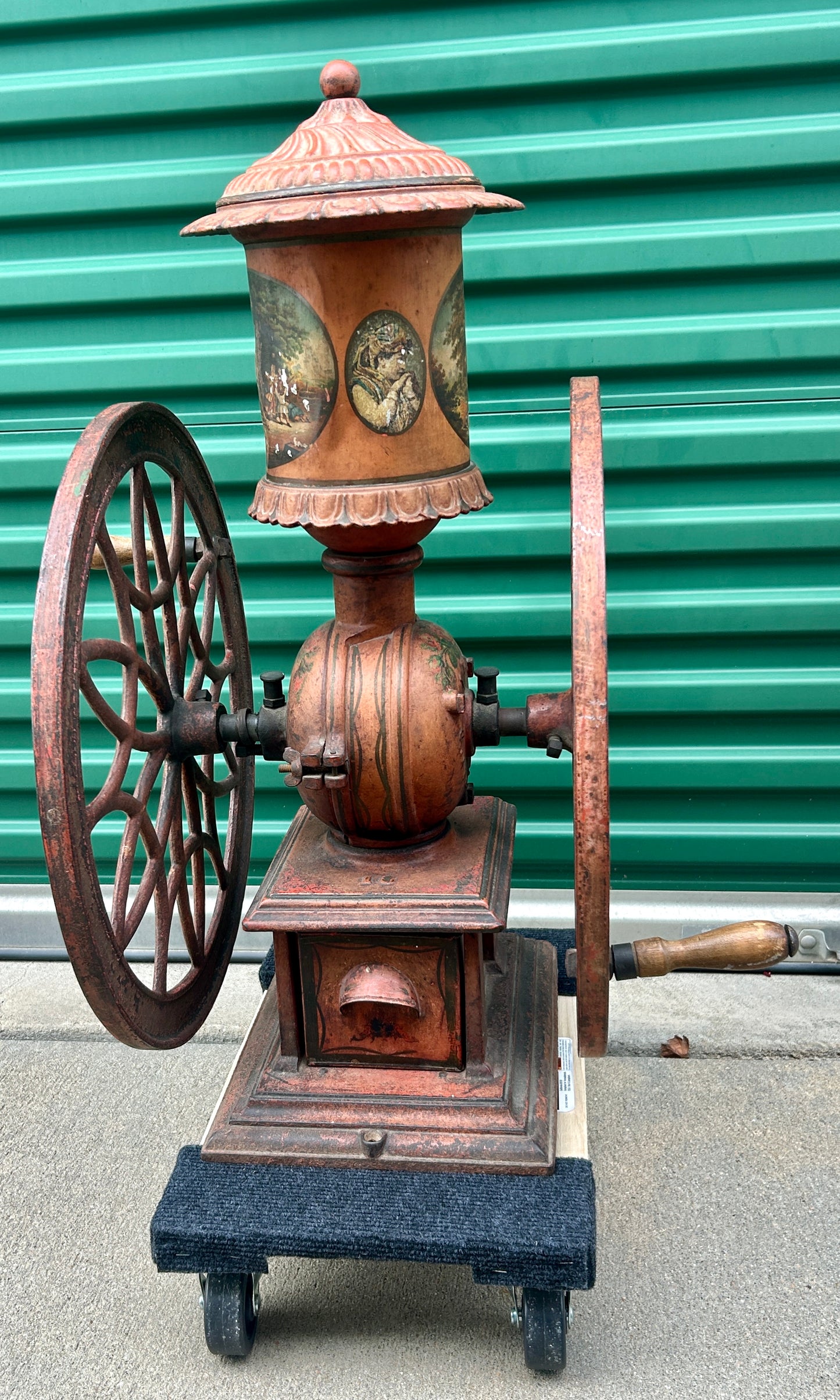 ANTIQUE LANE BROTHERS SWIFT MILLS "SMOKESTACK" COFFEE GRINDER