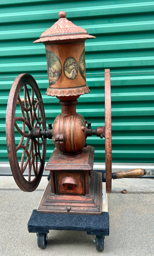 ANTIQUE LANE BROTHERS SWIFT MILLS "SMOKESTACK" COFFEE GRINDER