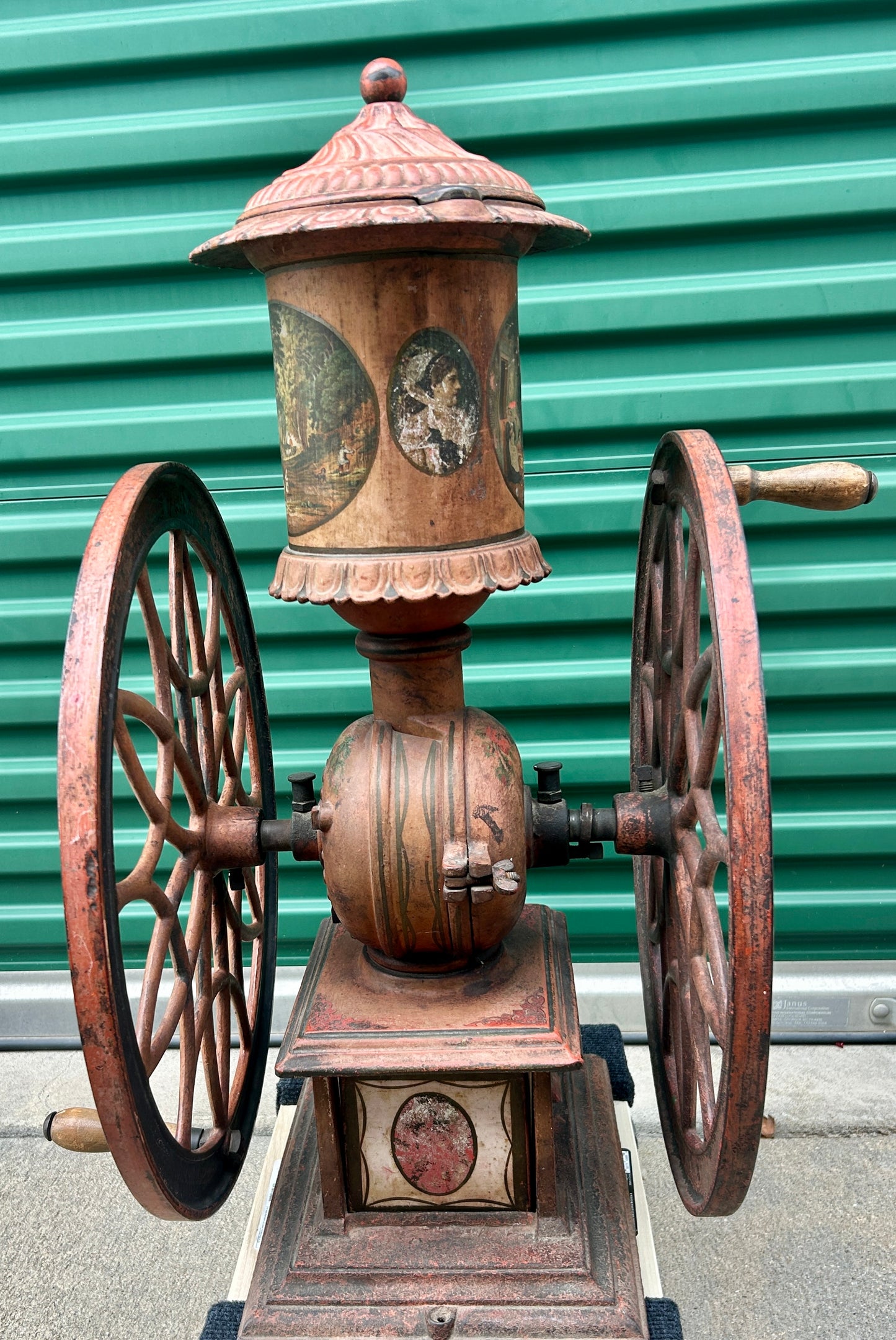 ANTIQUE LANE BROTHERS SWIFT MILLS "SMOKESTACK" COFFEE GRINDER