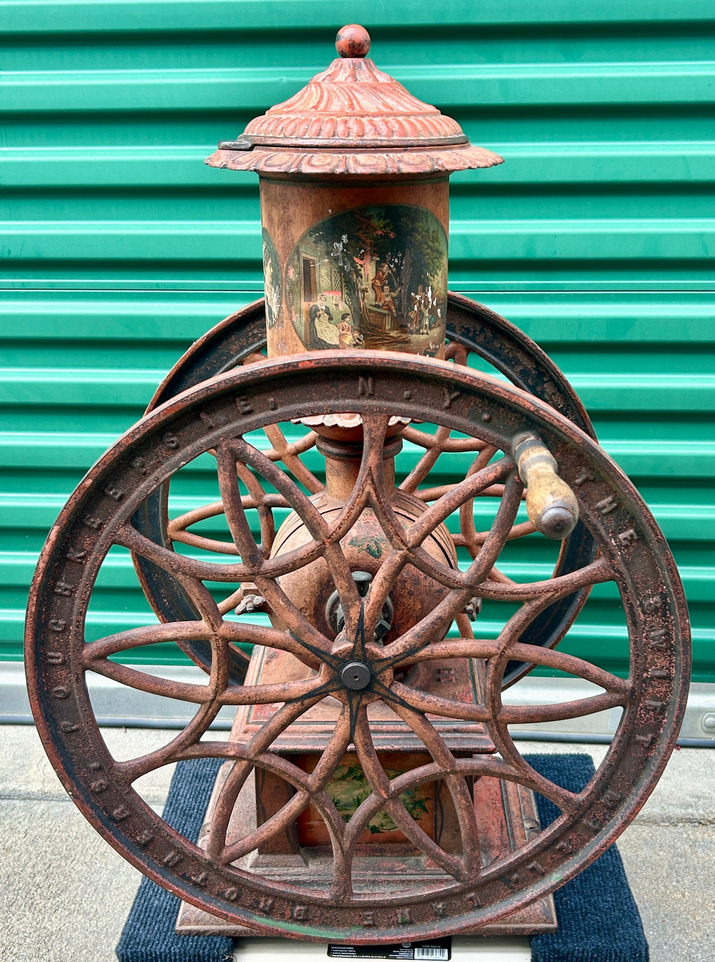 ANTIQUE LANE BROTHERS SWIFT MILLS "SMOKESTACK" COFFEE GRINDER