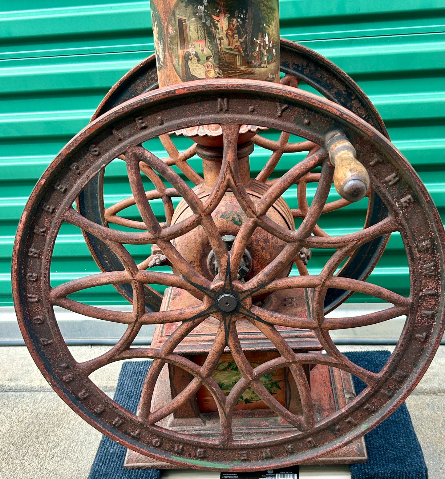 ANTIQUE LANE BROTHERS SWIFT MILLS "SMOKESTACK" COFFEE GRINDER