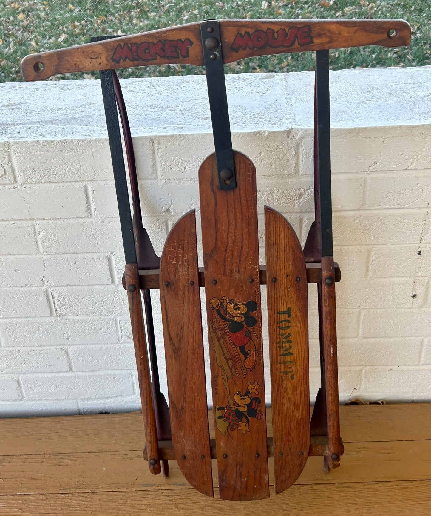 MICKEY MOUSE 1930'S SLED