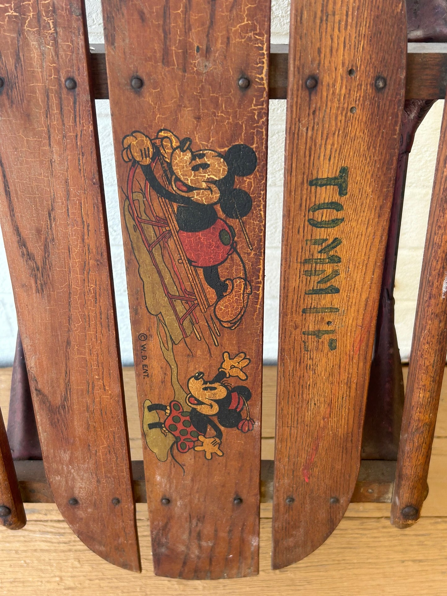 MICKEY MOUSE 1930'S SLED