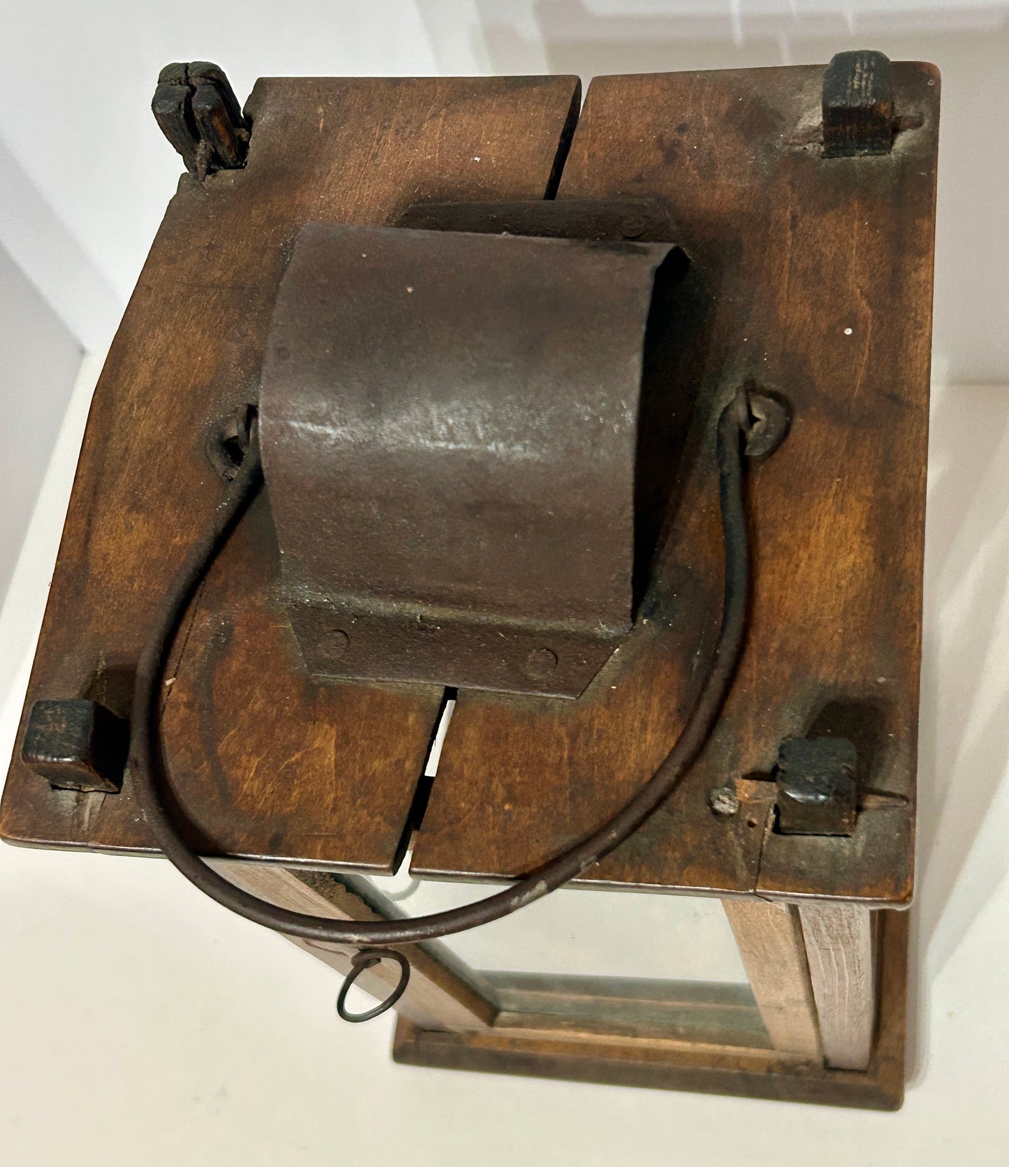 ANTIQUE 1700'S WOODEN CANDLE LANTERN