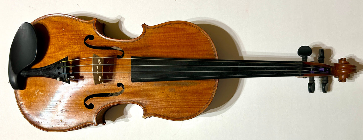 ANTIQUE VIOLIN SIGNED ALBERTO BERTINI NAPLES 1909