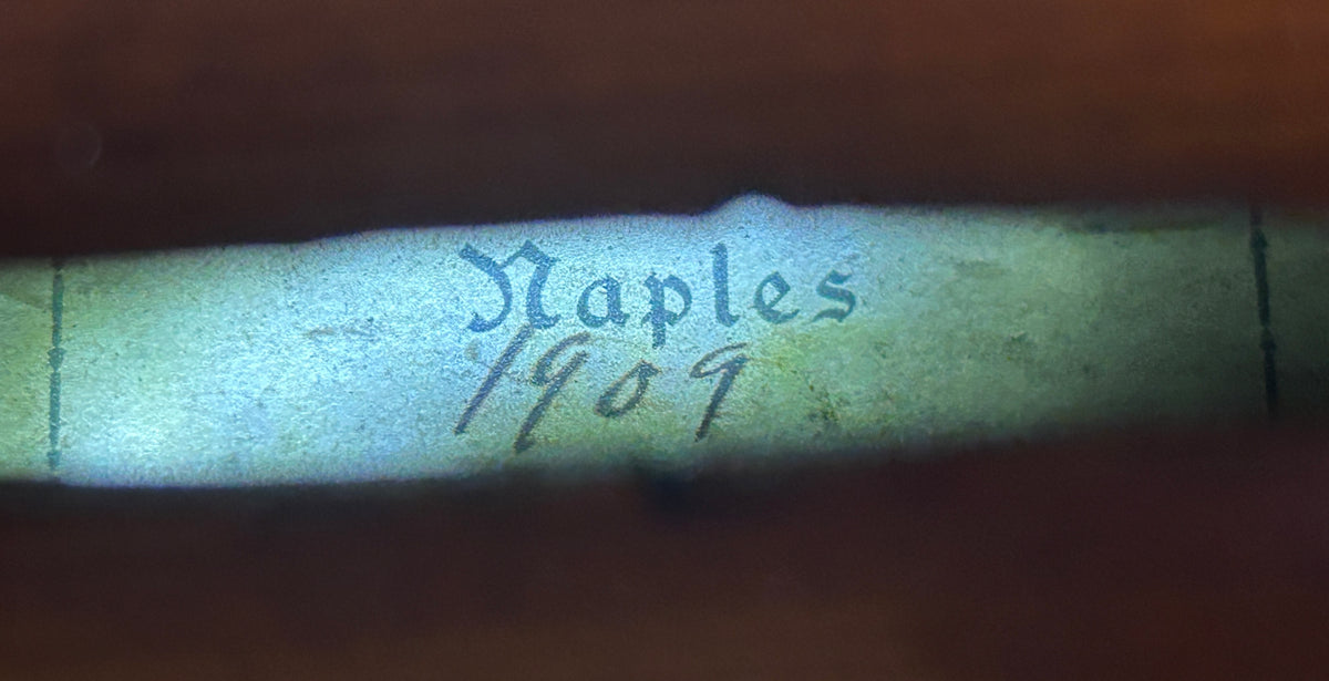ANTIQUE VIOLIN SIGNED ALBERTO BERTINI NAPLES 1909