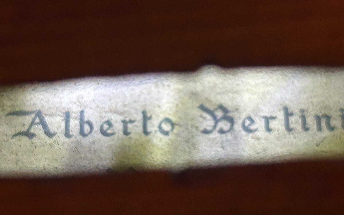 ANTIQUE VIOLIN SIGNED ALBERTO BERTINI NAPLES 1909