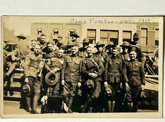 CAMP FUNSTON BAND WWI POSTCARD