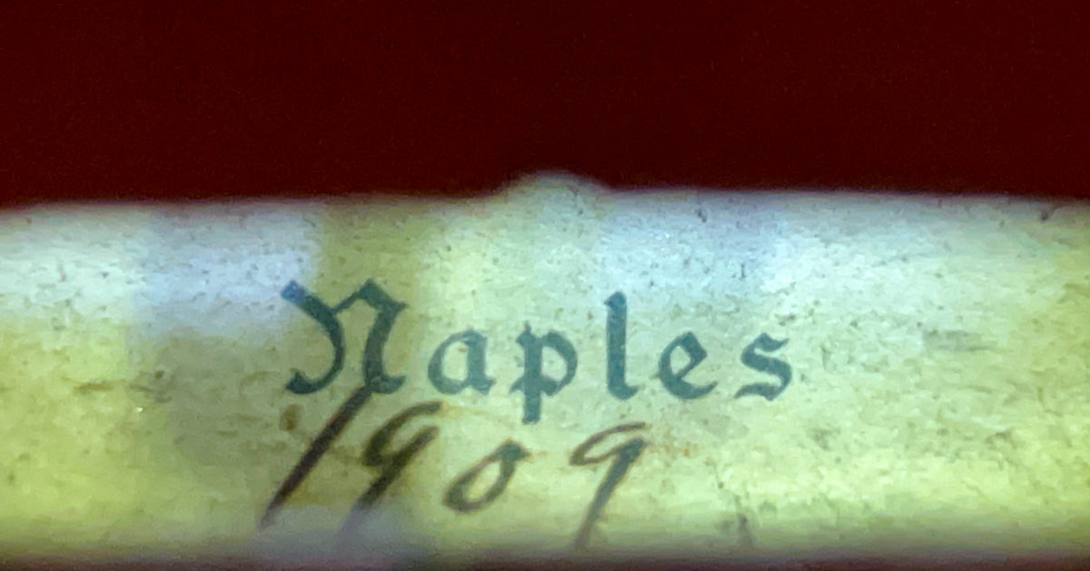 ANTIQUE VIOLIN SIGNED ALBERTO BERTINI NAPLES 1909