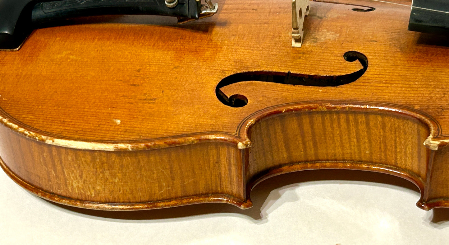 ANTIQUE VIOLIN SIGNED ALBERTO BERTINI NAPLES 1909