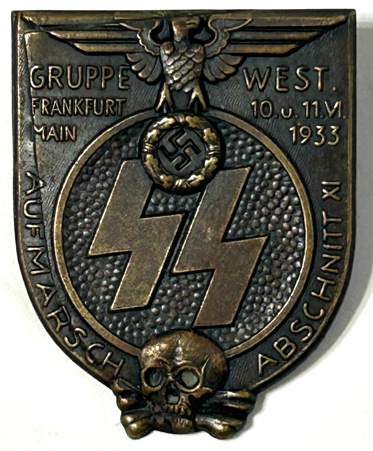 GERMAN GRUPPE WEST SS 1933 BADGE