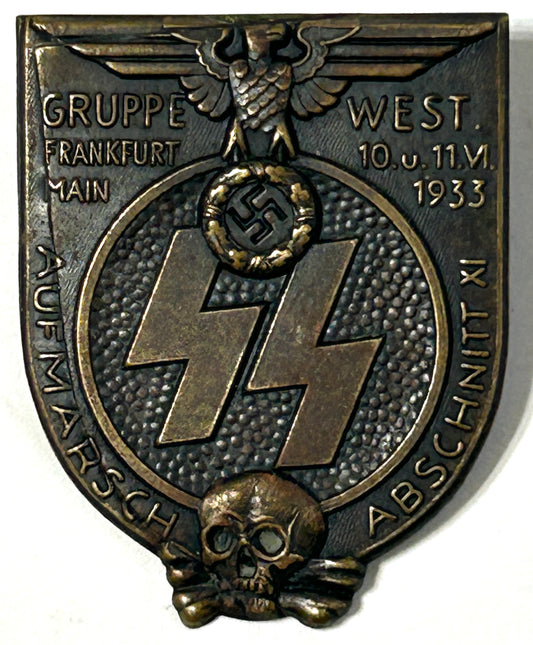 GERMAN GRUPPE WEST SS 1933 BADGE