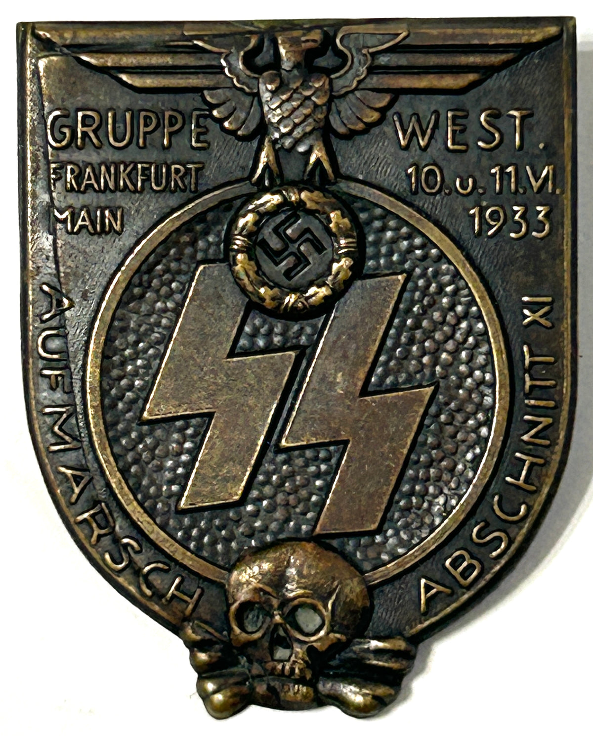GERMAN GRUPPE WEST SS 1933 BADGE