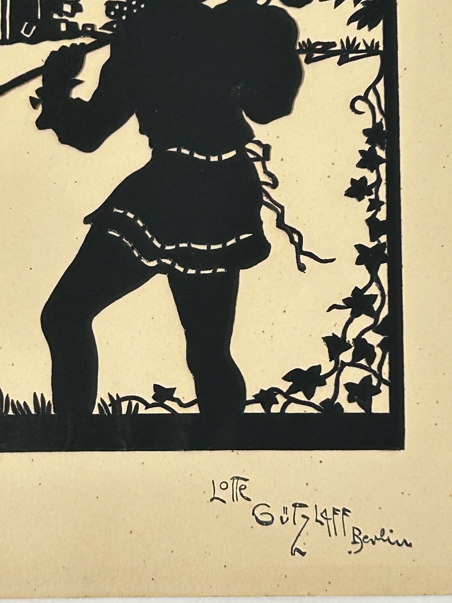 LOTTE GUTZLAFF GERMANY CUT SILHOUETTE FROM 1920'S TO 1930'S