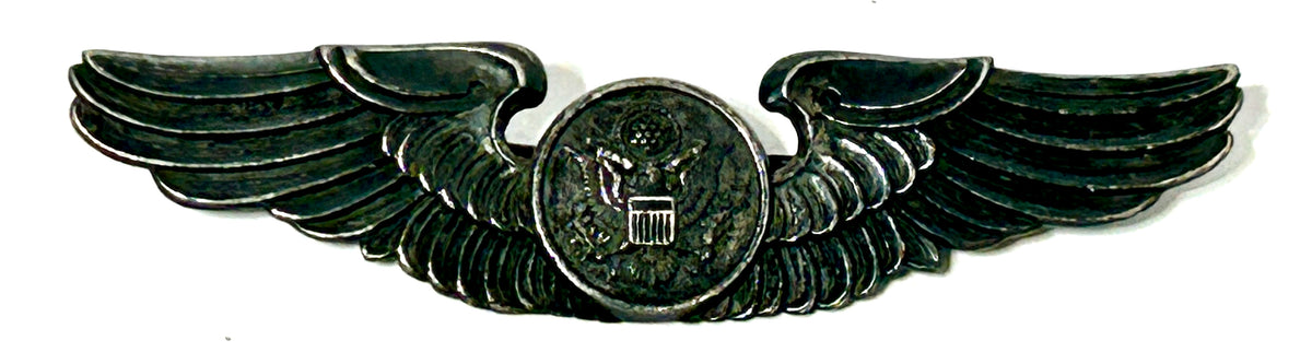 WORLD WAR II UNITED STATES AIR CREW WINGS MARKED LGB STERLING