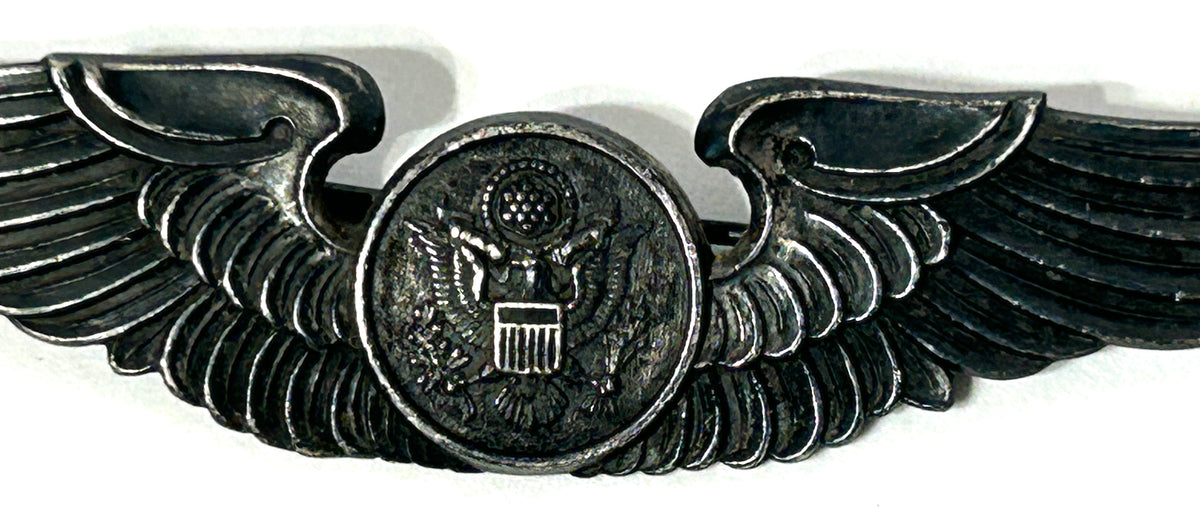 WORLD WAR II UNITED STATES AIR CREW WINGS MARKED LGB STERLING