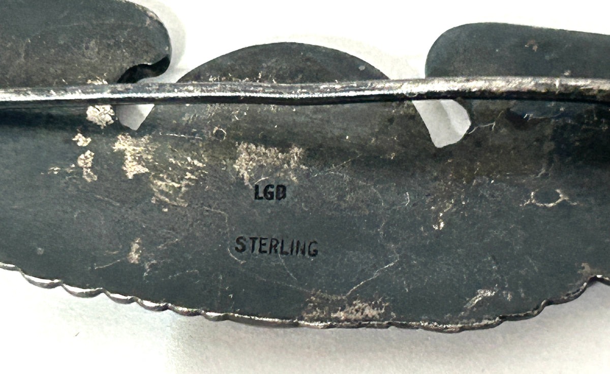 WORLD WAR II UNITED STATES AIR CREW WINGS MARKED LGB STERLING