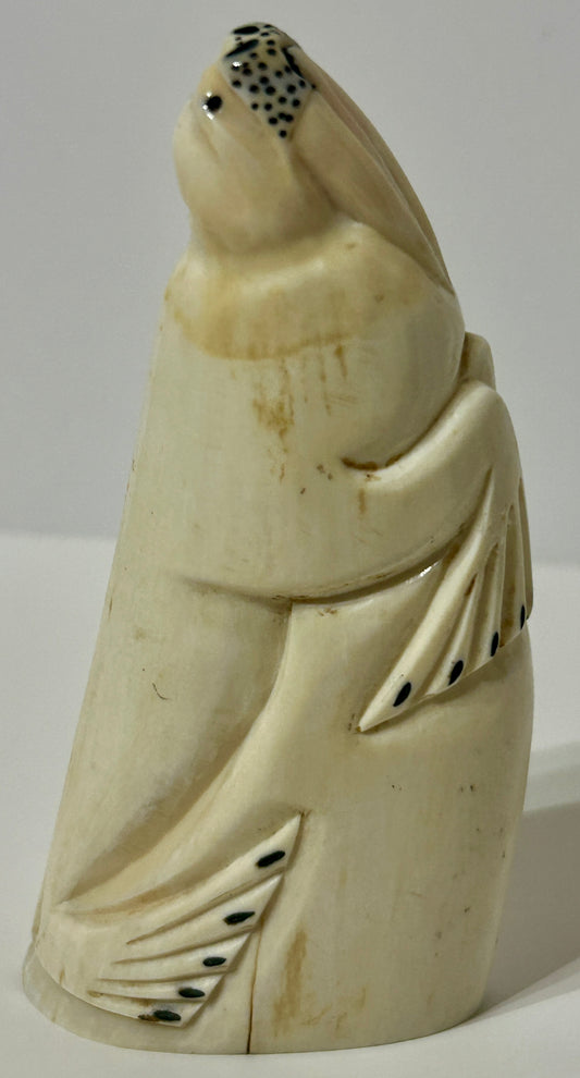 WALRUS IVORY CARVING OF WALRUS NORTH WEST COAST