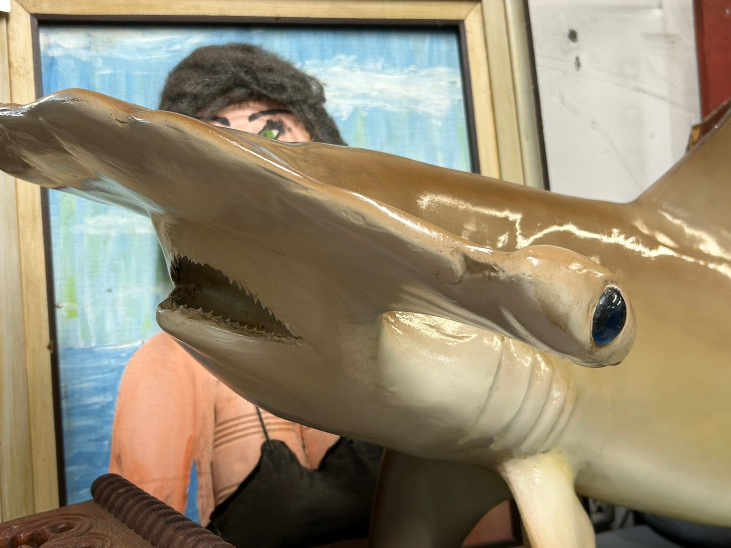 HAMMERHEAD MOUNTED SHARK 77" LONG