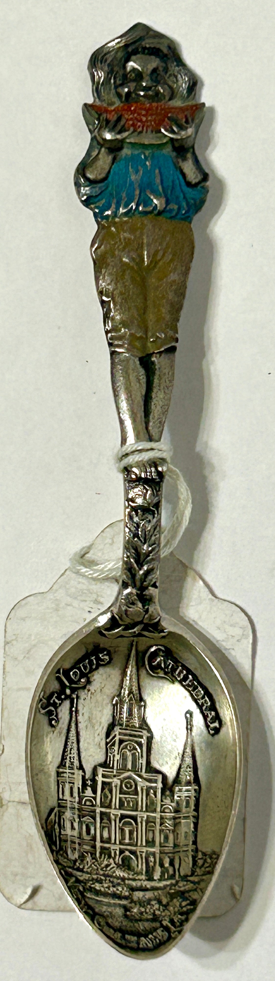 ANTIQUE "WATERMELON BOY" STERLING SILVER ST. LOUIS CATHEDRAL NEW ORLEANS