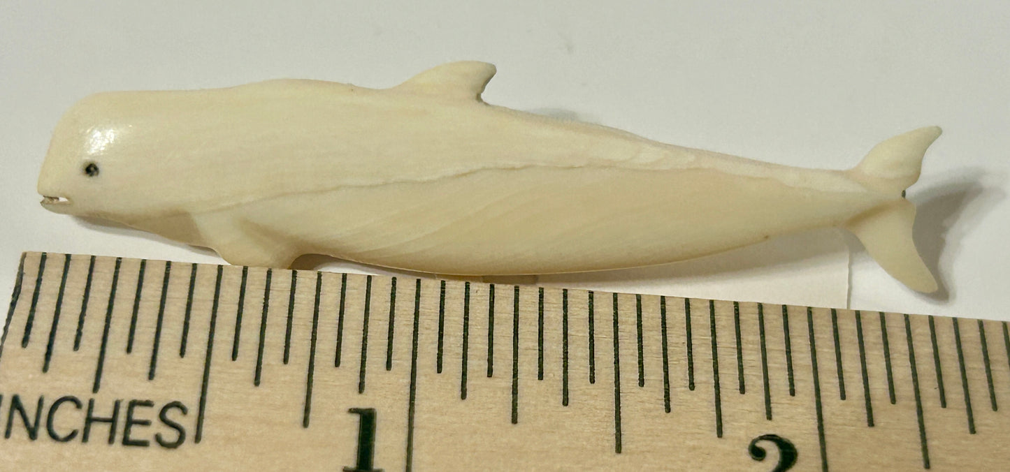 WALRUS IVORY DOLPHIN PIN