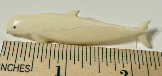 WALRUS IVORY DOLPHIN PIN