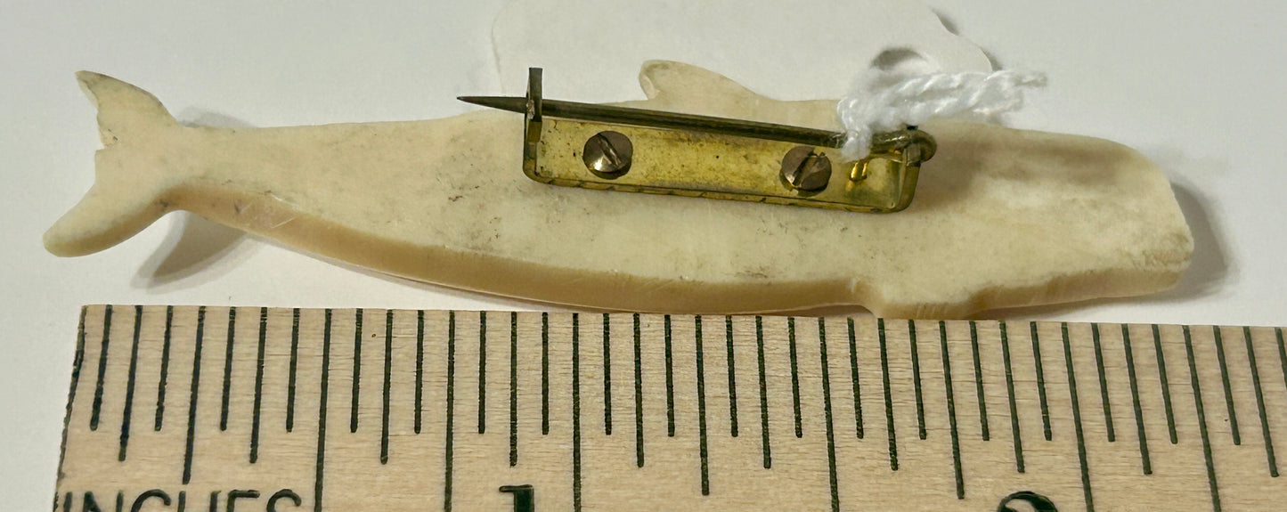 WALRUS IVORY DOLPHIN PIN