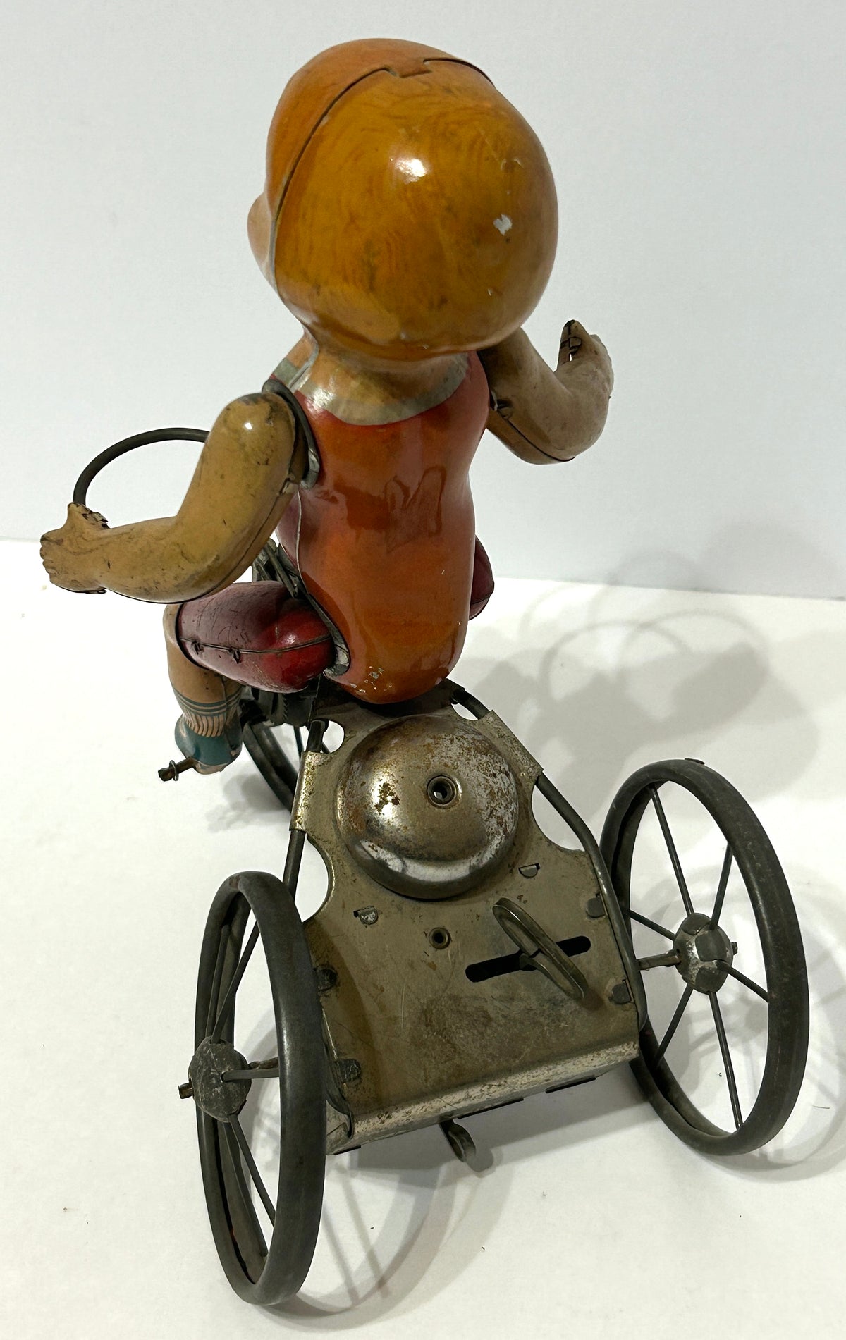 ANTIQUE MARX TOY WIND UP "WONDER CYCLIST" WIND UP TIN TOY