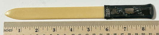 ANTIQUE SILVER AND IVORY LETTER OPENER
