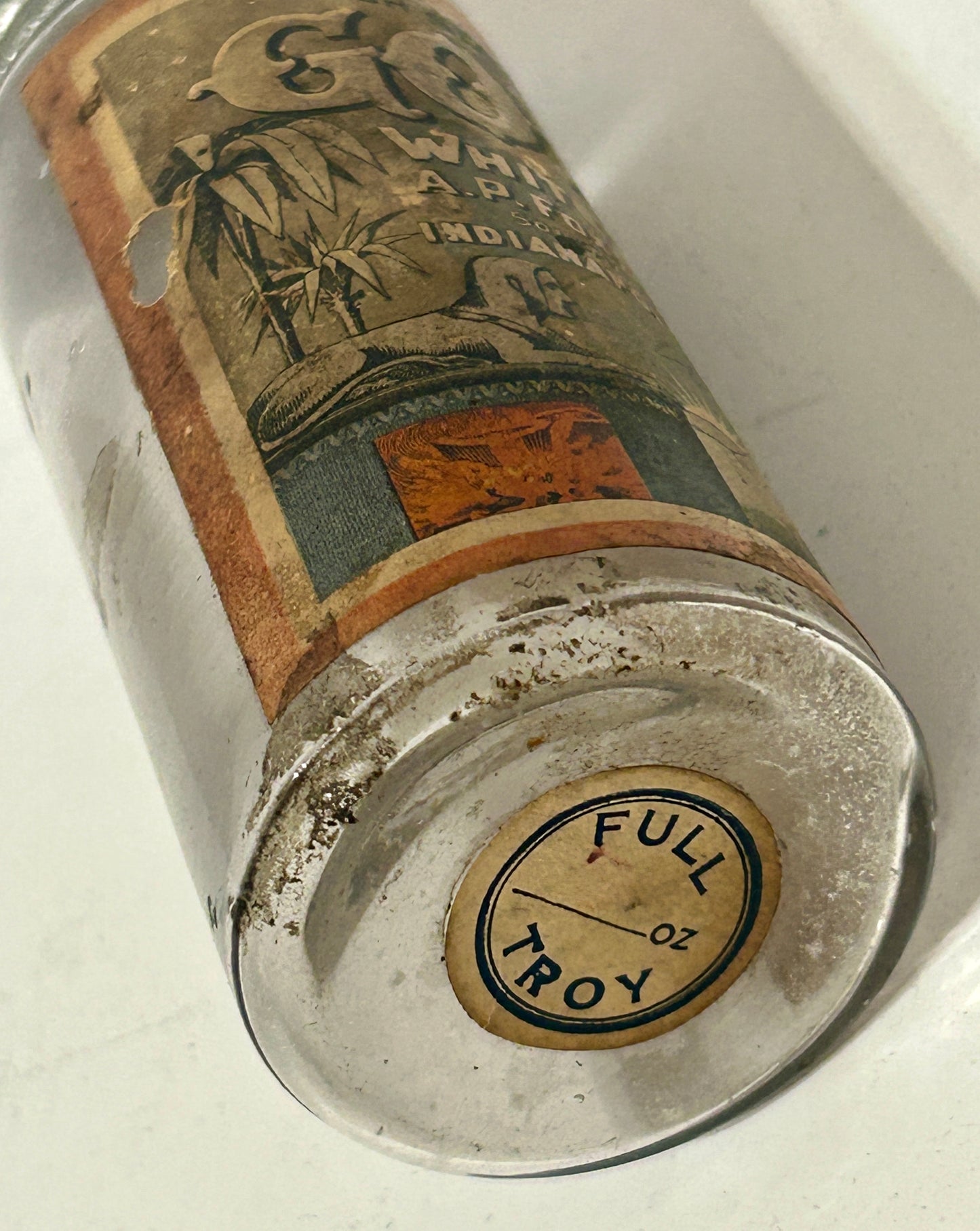 ANTIQUE BOTTLE LABELED GOLD ALLOY