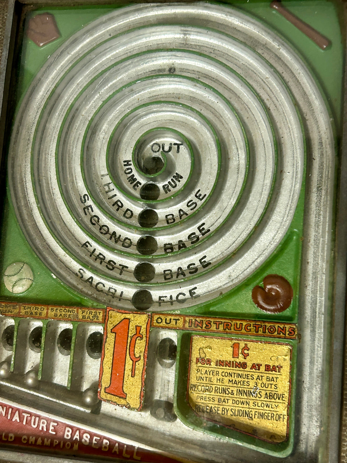 BASEBALL COIN OPERATED GAME BY GOTTIEB 1931