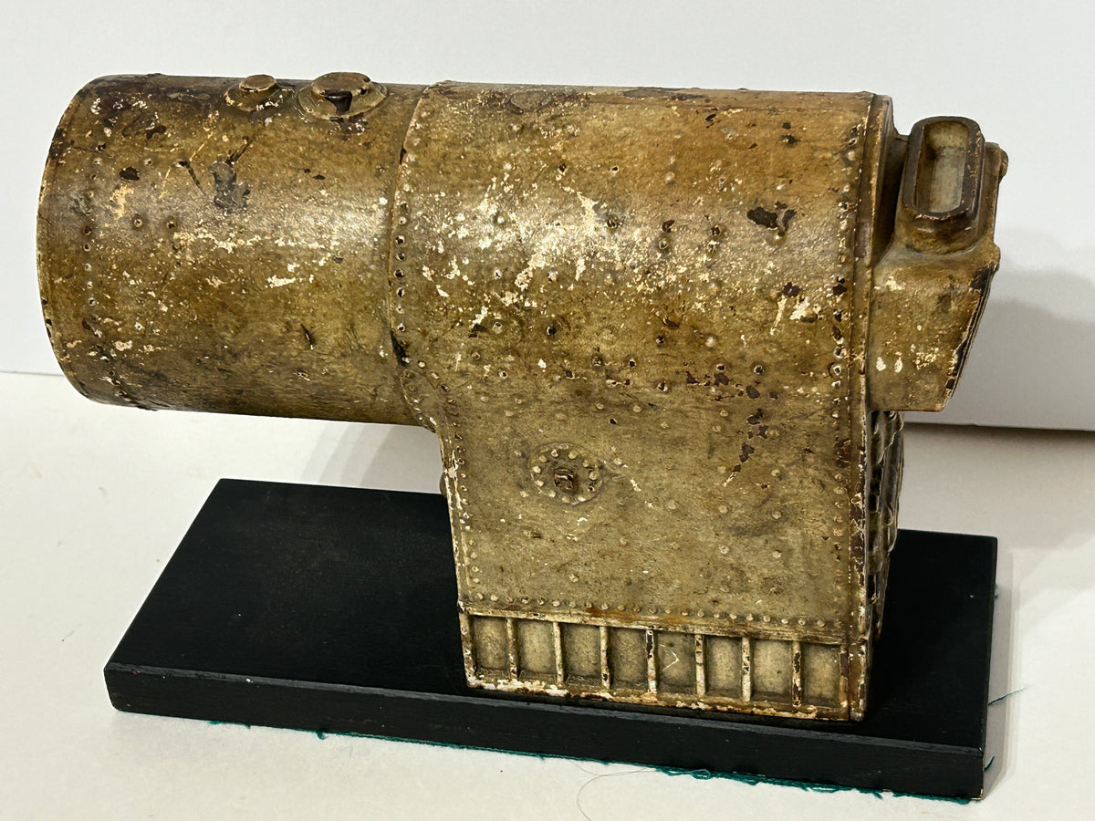 ANTIQUE IRON BOILER FIGURAL ADVERTISING DISPLAY FOR KEWANEE BOILER CO.