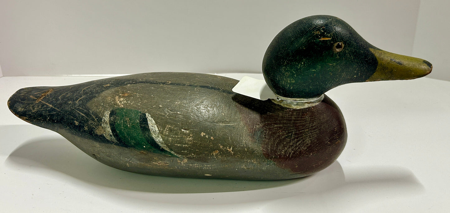 DUCK DECOY ANTIQUE WOODEN MALLARD