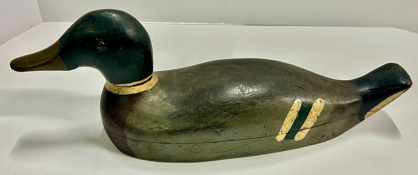 DUCK DECOY CARVED WOODEN ANTIQUE