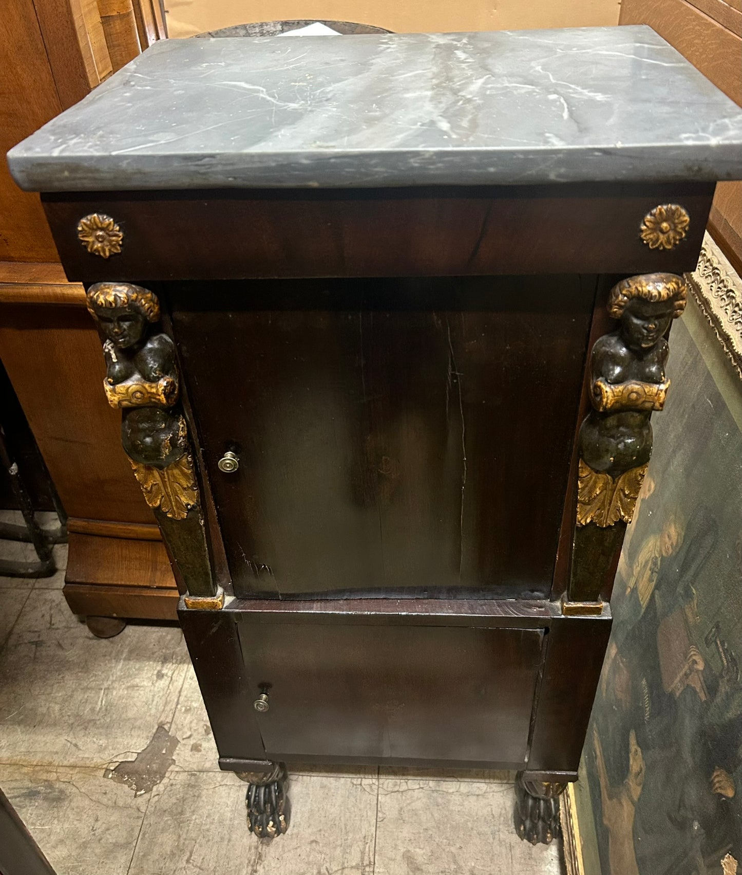 FRENCH EMPIRE ANTIQUE 1800'S SMALL CABINET