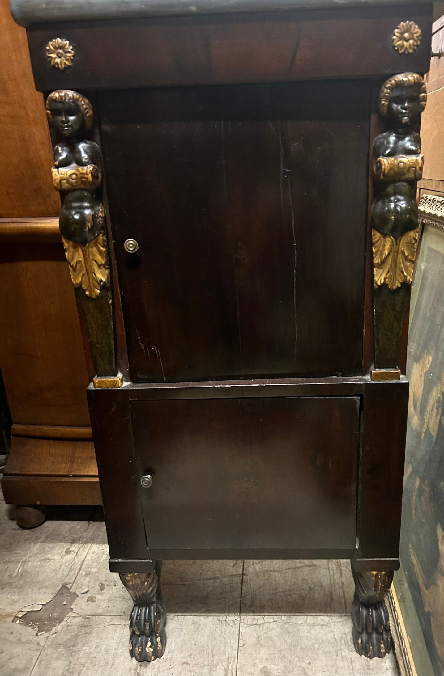 FRENCH EMPIRE ANTIQUE 1800'S SMALL CABINET