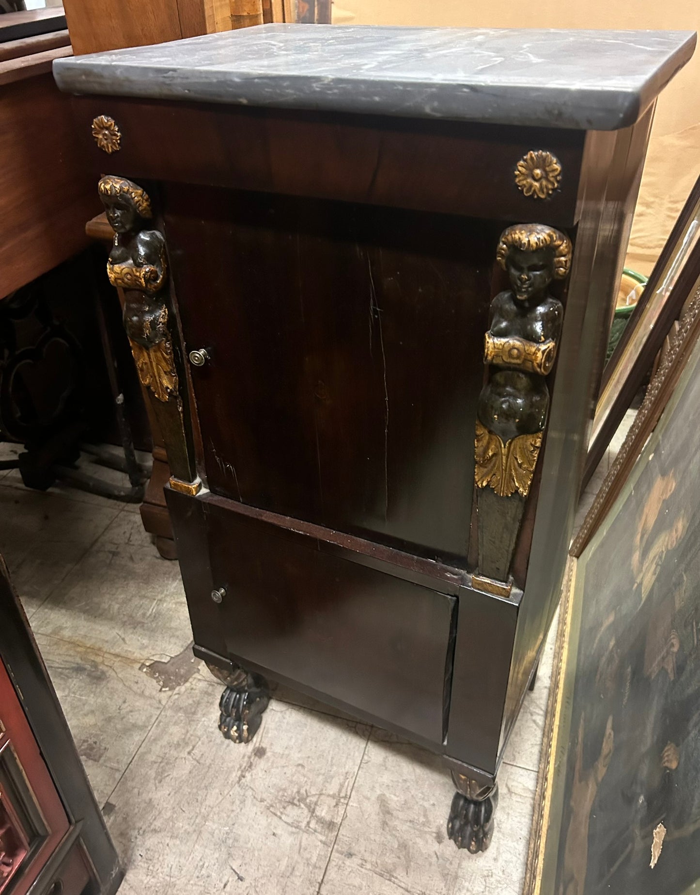 FRENCH EMPIRE ANTIQUE 1800'S SMALL CABINET