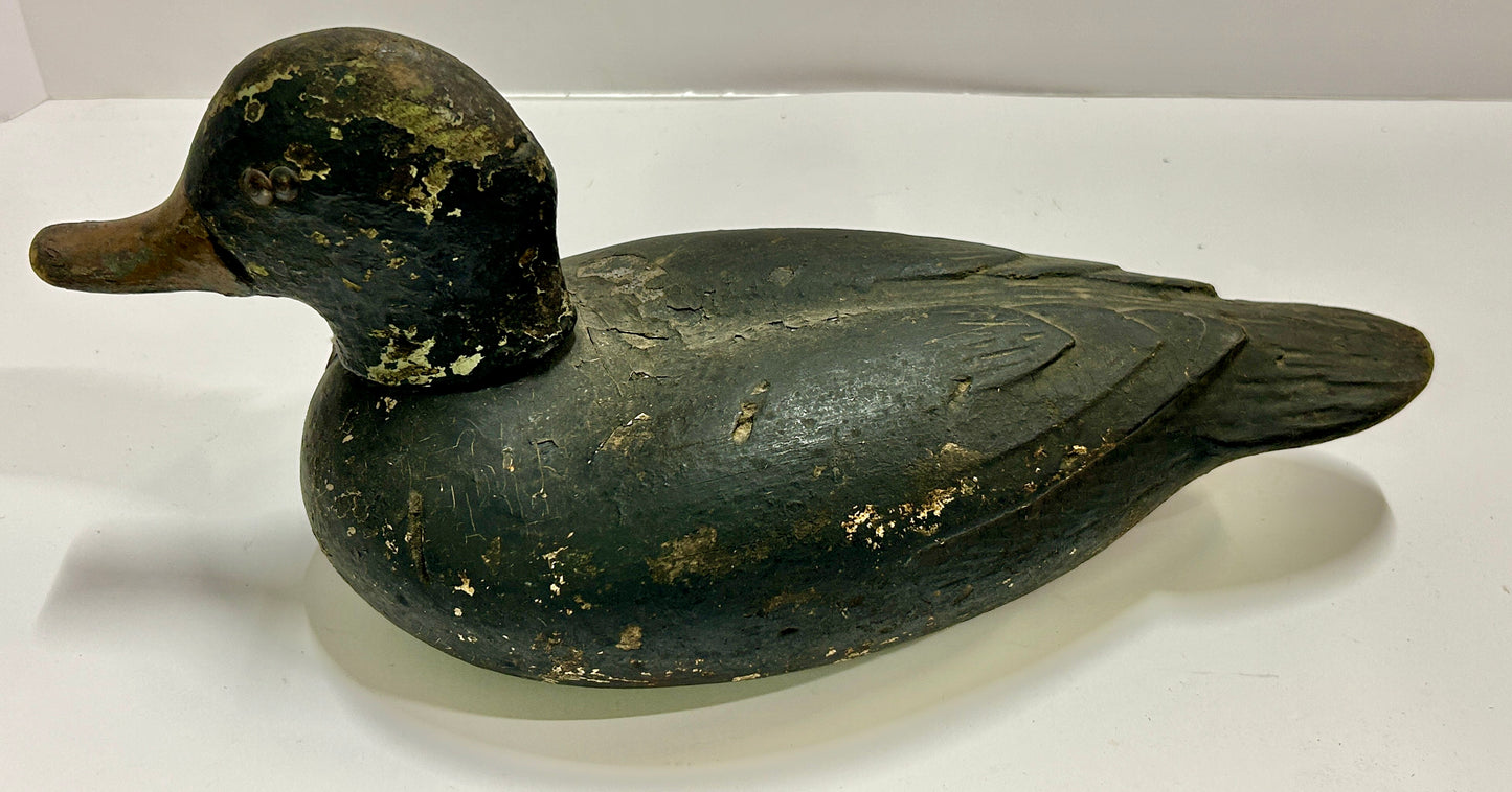 DUCK DECOY BLACK WITH RAISED  FEATHERS