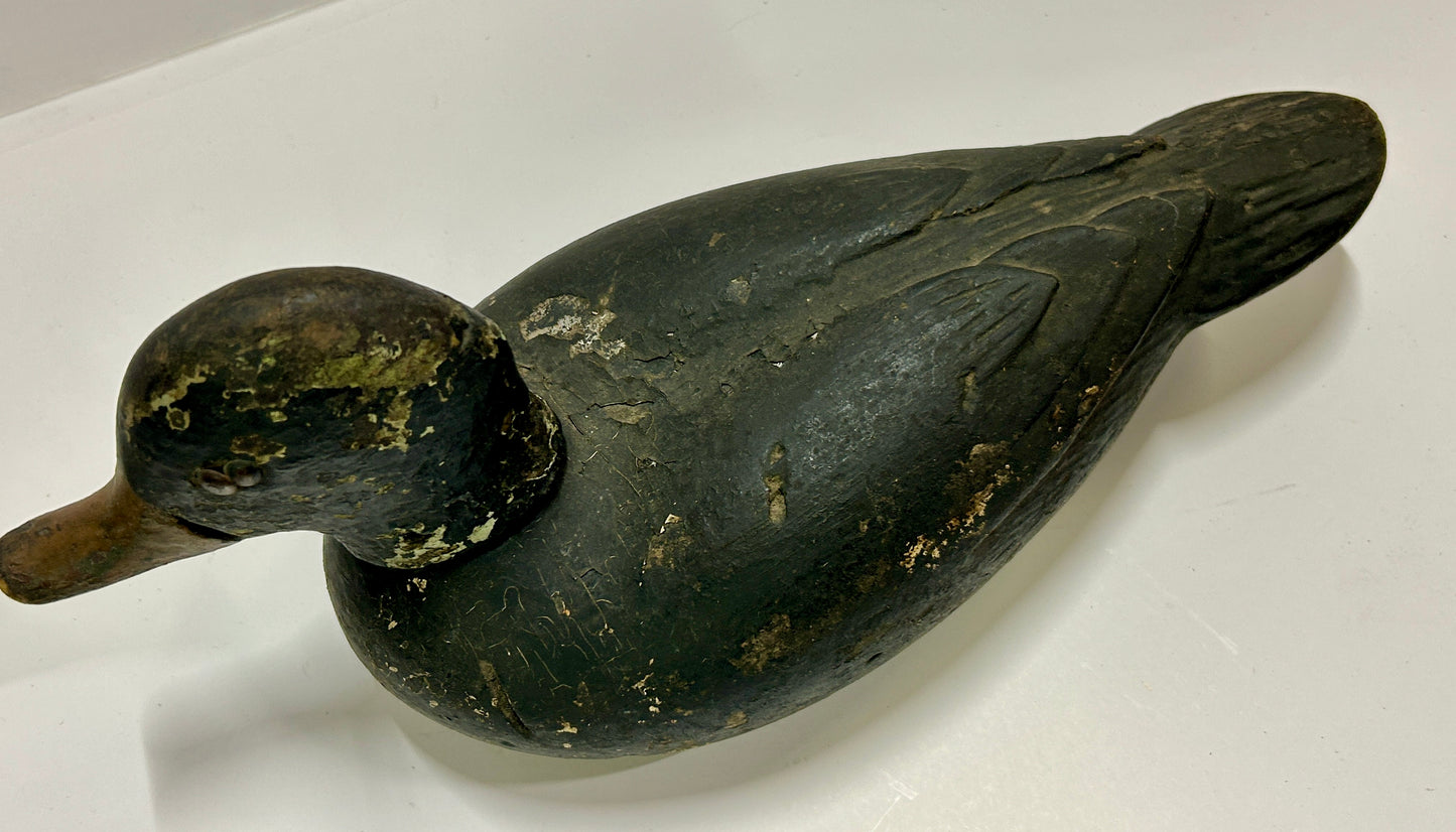DUCK DECOY BLACK WITH RAISED  FEATHERS