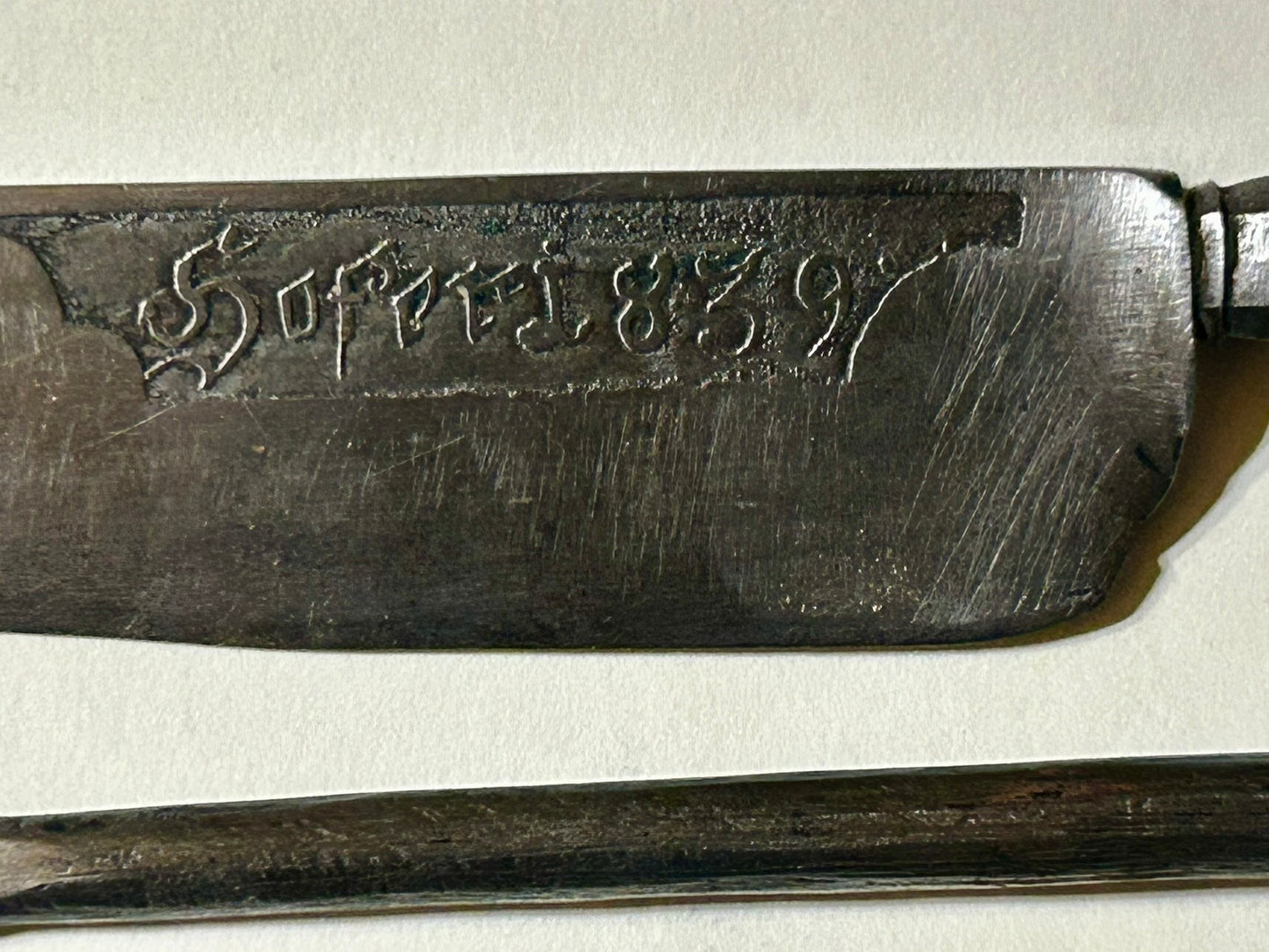 DATED 1837 KNIFE CULTERY SET WITH ENGRAVING