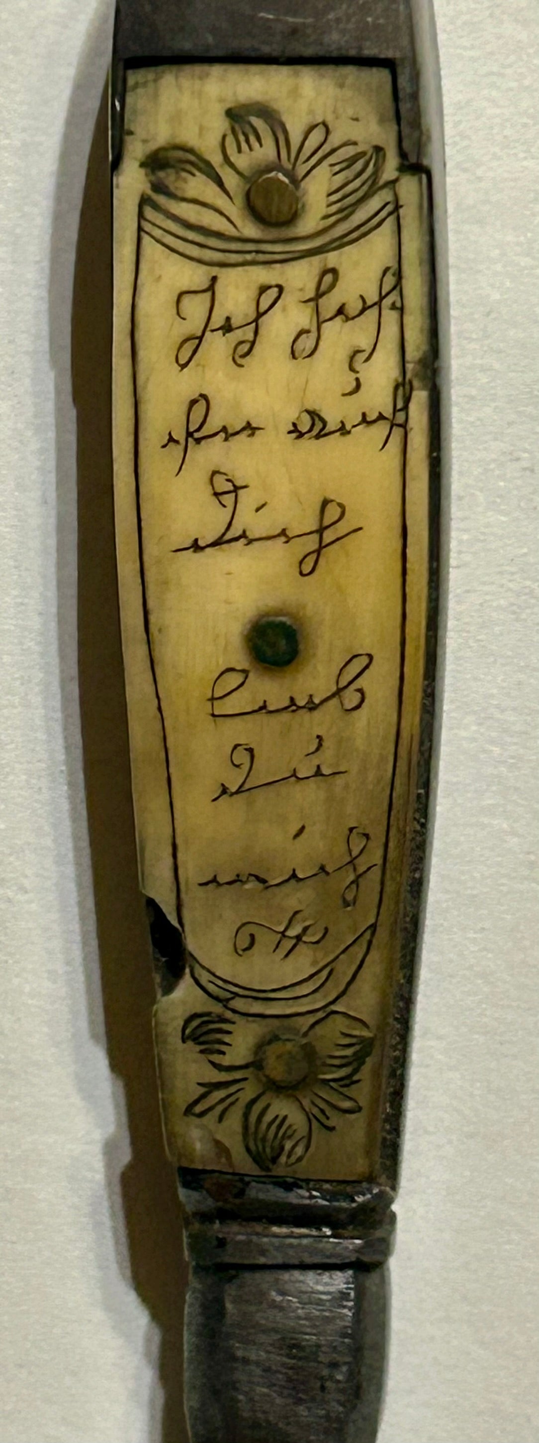 DATED 1837 KNIFE CULTERY SET WITH ENGRAVING